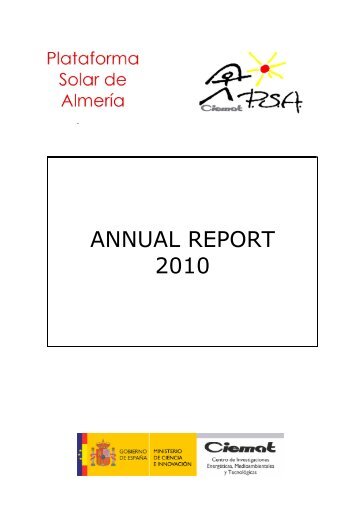 ANNUAL REPORT 2010 - Plataforma Solar de AlmerÃ­a