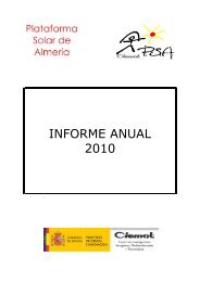 INFORME ANUAL 2010 - Plataforma Solar de AlmerÃ­a