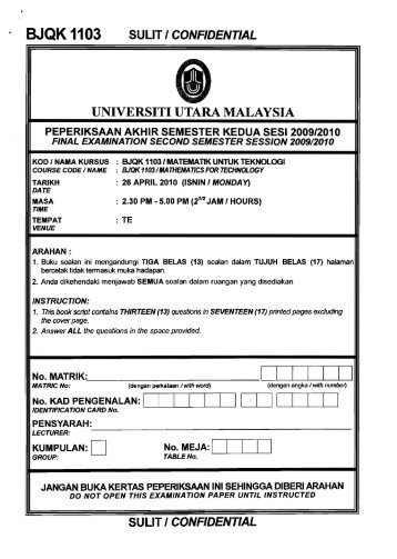 ~ BJQK 1103 SULITI CONFIDENTIAL