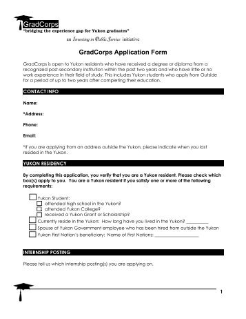 GradCorps Application Form [186.76 KB ] - Public Service Commission