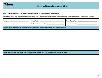 career development plans individual development plan idp trainee name smith career development plans individual development plan idp trainee name smith