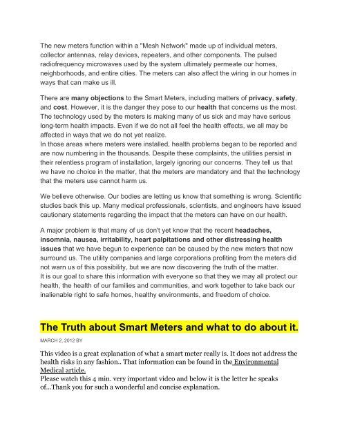 Smart Meters - Public Service Commission