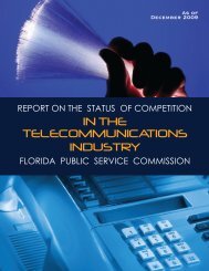 Report on Status of Competition in the Telecommunications Industry