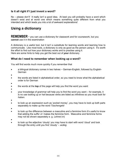 VOCABULARY - AQA