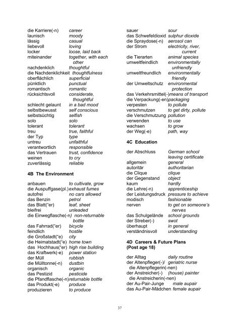 VOCABULARY - AQA