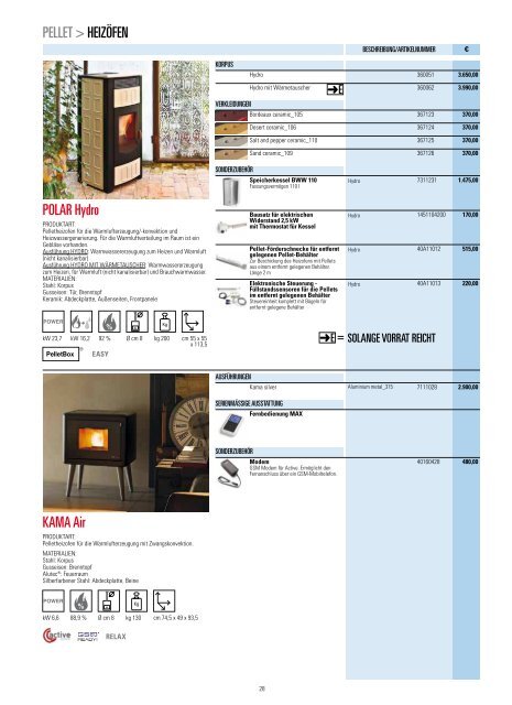 MCZ Produktkatalog 2012 - AES-Energiesysteme GmbH