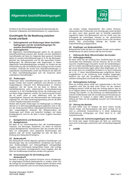 AGB - PSD Bank RheinNeckarSaar eG