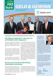 Geld & Gewinn Sonderausgabe Dezember 2012 - PSD Bank ...