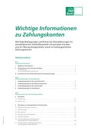 Wichtige Informationen zu Zahlungskonten - PSD Bank ...