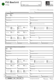 Antrag PSD BauGeld Bestandskunden - PSD Bank MÃ¼nchen eG