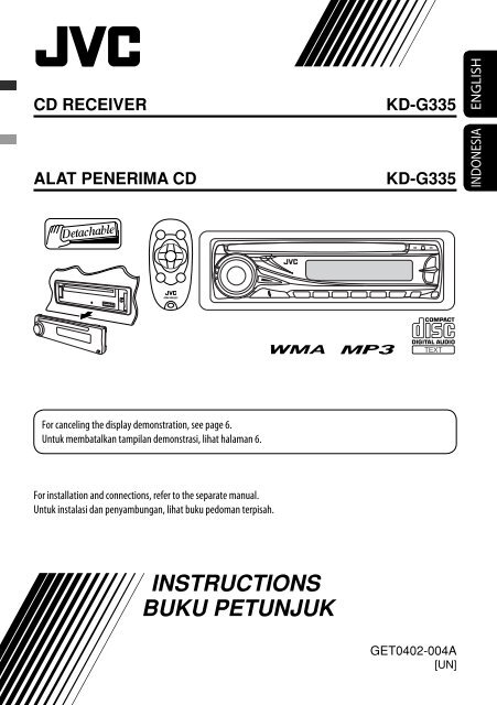 KD-G333/KD-G332/KD-G331 - JVC Multilingual Service Information ...