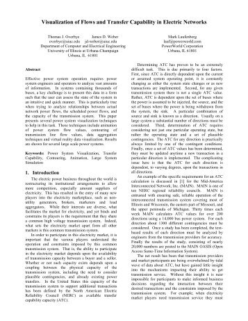 Visualization of Flows and Transfer Capability in Electric Networks