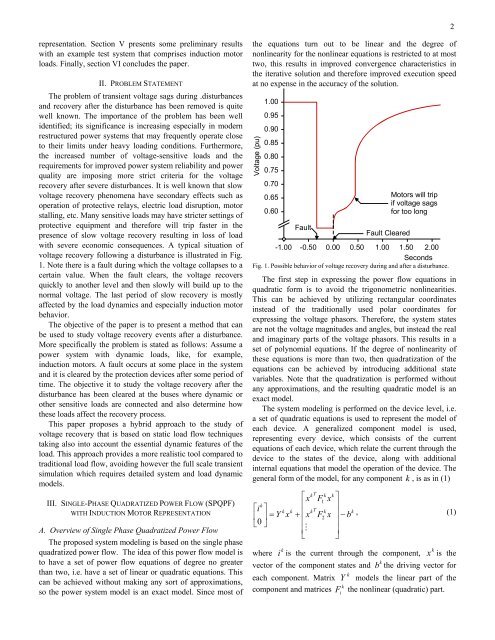 Induction Motor Load Dynamics: Impact on Voltage Recovery ...