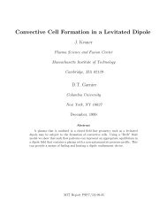 Convective Cell Formation in a Levitated Dipole - Plasma Science ...