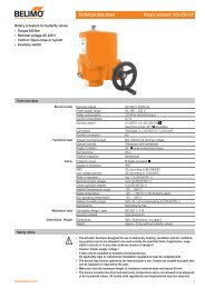 Technical data sheet Rotary actuator SY5-230-3-T - Betec Controls