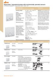 Hygrostats / hygrothermostats with mechanically ... - Betec Controls