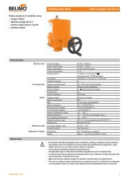Technical data sheet Rotary actuator SY3-24-3-T - Betec Controls