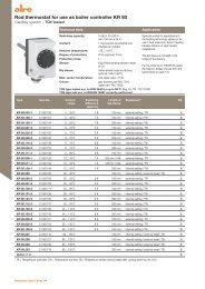 Rod thermostat for use as boiler controller KR 80 - Betec Controls