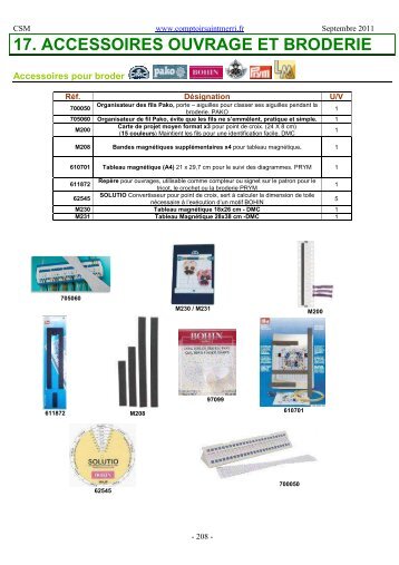 TÃ©lÃ©chargez notre catalogue Accessoires Broderie - Comptoir Saint ...