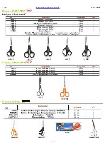 2009 03 Catalogue Mercerie Partie2PM - Comptoir Saint Merri