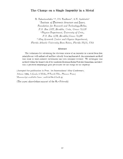 CALCULATION OF COMPLEX PROCESSES IN MATERIALS ... - Psi-k