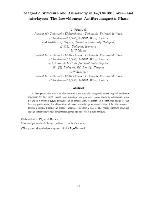 CALCULATION OF COMPLEX PROCESSES IN MATERIALS ... - Psi-k