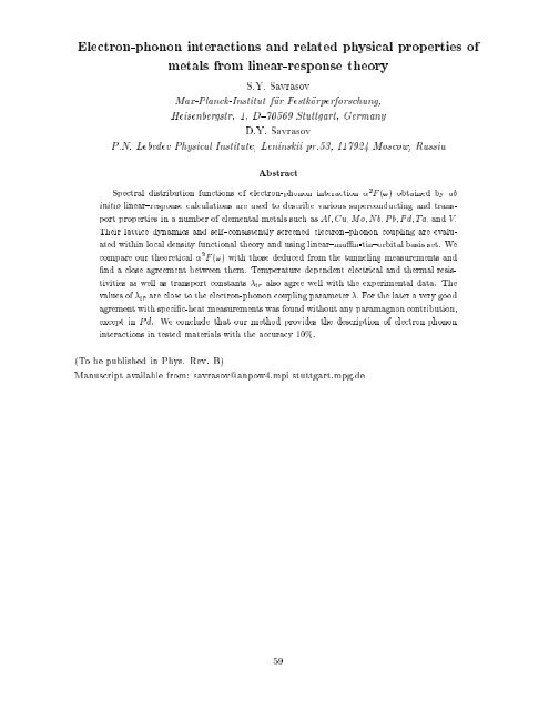 CALCULATION OF COMPLEX PROCESSES IN MATERIALS ... - Psi-k