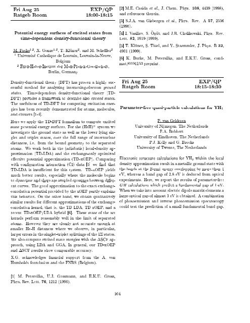 Programme and Abstracts Ab initio (from electronic structure ... - Psi-k