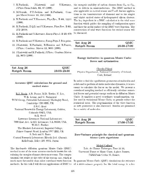 Programme and Abstracts Ab initio (from electronic structure ... - Psi-k