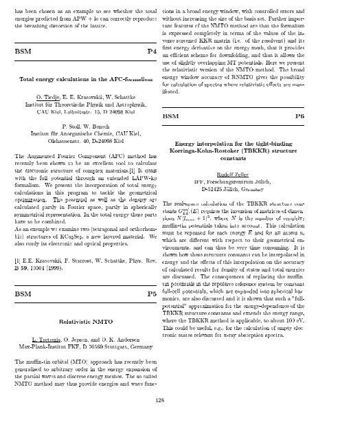 Programme and Abstracts Ab initio (from electronic structure ... - Psi-k