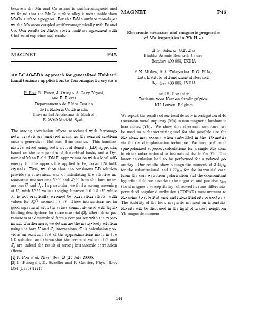 Programme and Abstracts Ab initio (from electronic structure ... - Psi-k