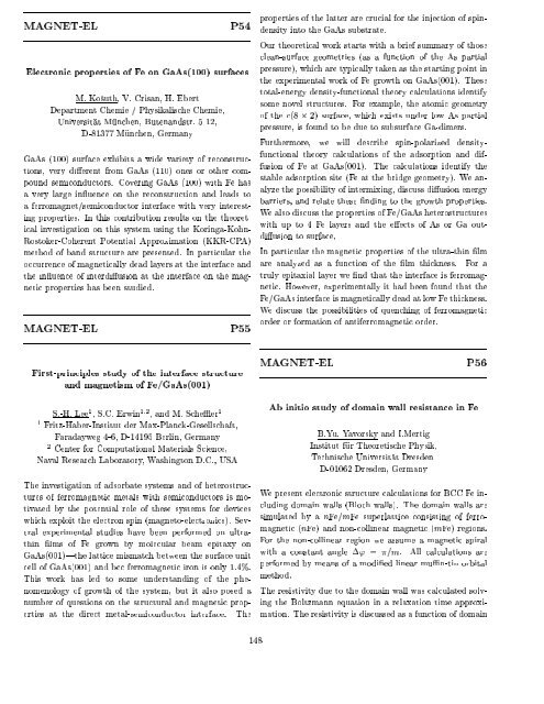 Programme and Abstracts Ab initio (from electronic structure ... - Psi-k
