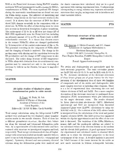 Programme and Abstracts Ab initio (from electronic structure ... - Psi-k