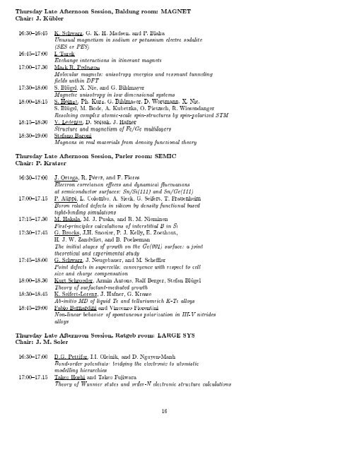 Programme and Abstracts Ab initio (from electronic structure ... - Psi-k