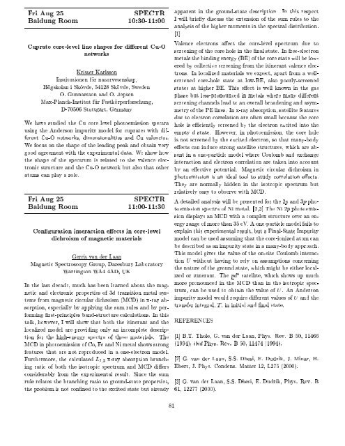 Programme and Abstracts Ab initio (from electronic structure ... - Psi-k