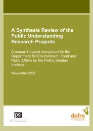 Read the report - Policy Studies Institute