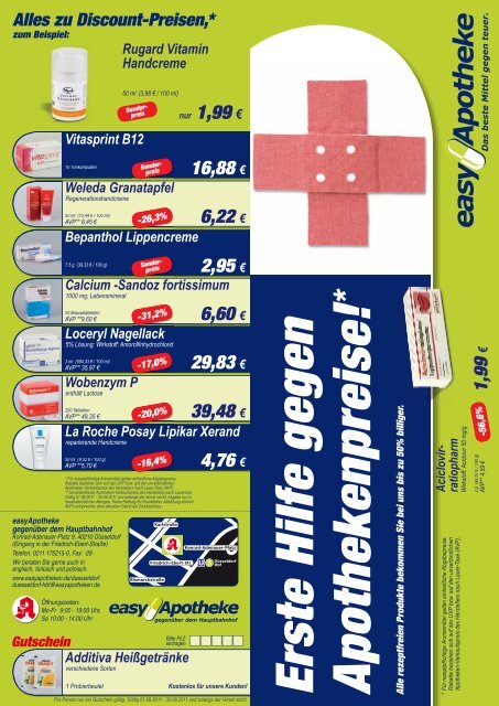 flyer gegenueber dem.. - easy Apotheke