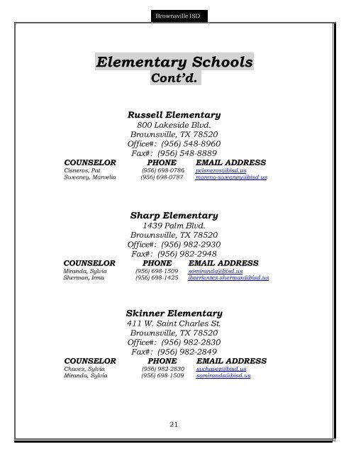 2012-2013 Counselor Directory.pdf - Pharr-San Juan-Alamo ISD