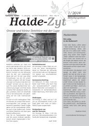Mitteilungsblatt 1/2014 der Ökumenischen Gemeinde Halden St. Gallen
