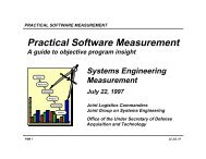 Systems Engineering - Practical Software and Systems Measurement