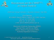 Measurement and the CMMI(SM): an Impact Analysis - Practical ...