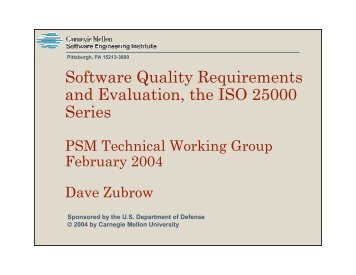 Software Quality Requirements and Evaluation, the ISO 25000 Series