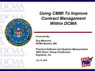 Using CMMI To Improve Contract Management Within DCMA