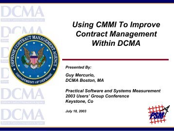 Using CMMI To Improve Contract Management Within DCMA