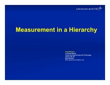 Measurement in a Hierarchy - Practical Software and Systems ...