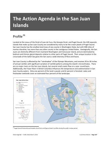 The Action Agenda in the San Juan Islands - Puget Sound Partnership