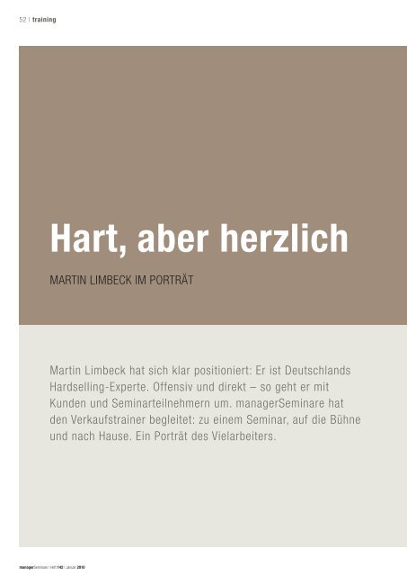 Hart, aber herzlich - Martin Limbeck