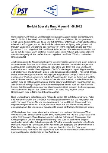 Bericht über die Rund 6 vom 01.08.2012