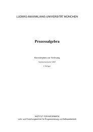 Prozessalgebra - Programmierung und Softwaretechnik (PST ...