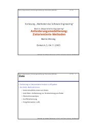 Anforderungsmodellierung: Zielorientierte Methoden - PST